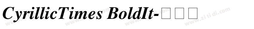 CyrillicTimes BoldIt字体转换